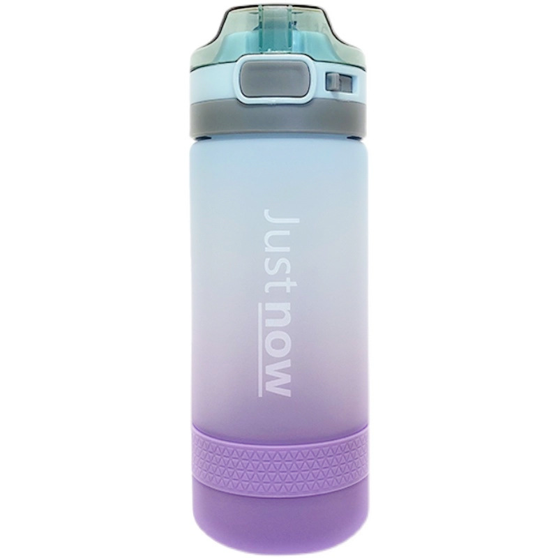 High-looking gradient water cup female summer ins style student plastic drop-resistant large capacity frosted portable straw Cup