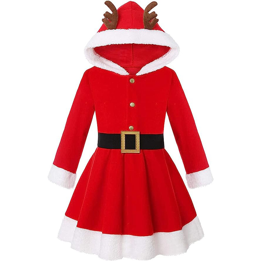 Children's Christmas clothes elk hooded new clothing Christmas cospiay children's adult holiday Christmas dress