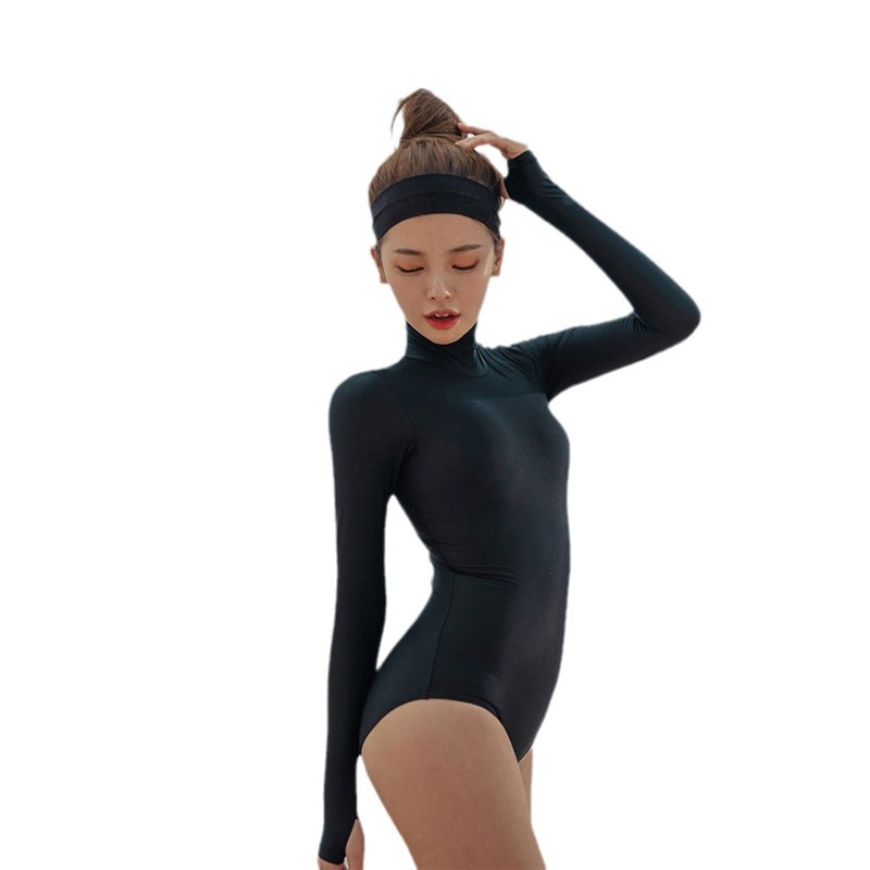 Korean New Wetsuit New Conjoined Jellyfish Suit Snorkeling Surfing Long Sleeve Swimsuit Sun-proof Quick-drying Conservative Swimsuit