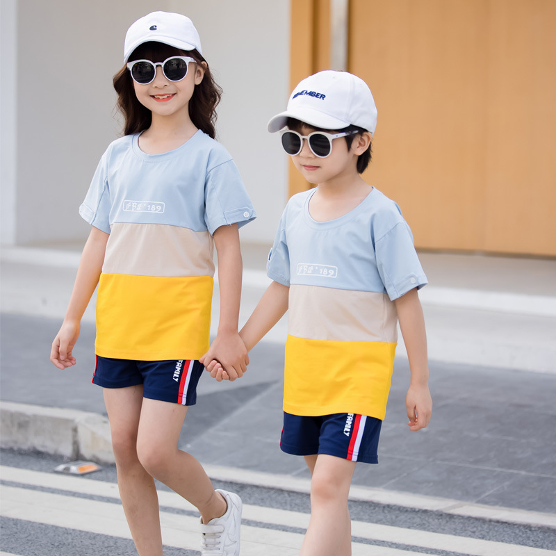 Parent-Child clothing summer clothing 2024 New Korean style three-mouth children's clothing short sleeve T-shirt parent-child Women's clothing wholesale