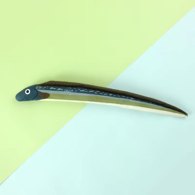 New pet toy cat toy eel canvas mint fish funny cat molar self-Hi ringing paper toy funny cat stick