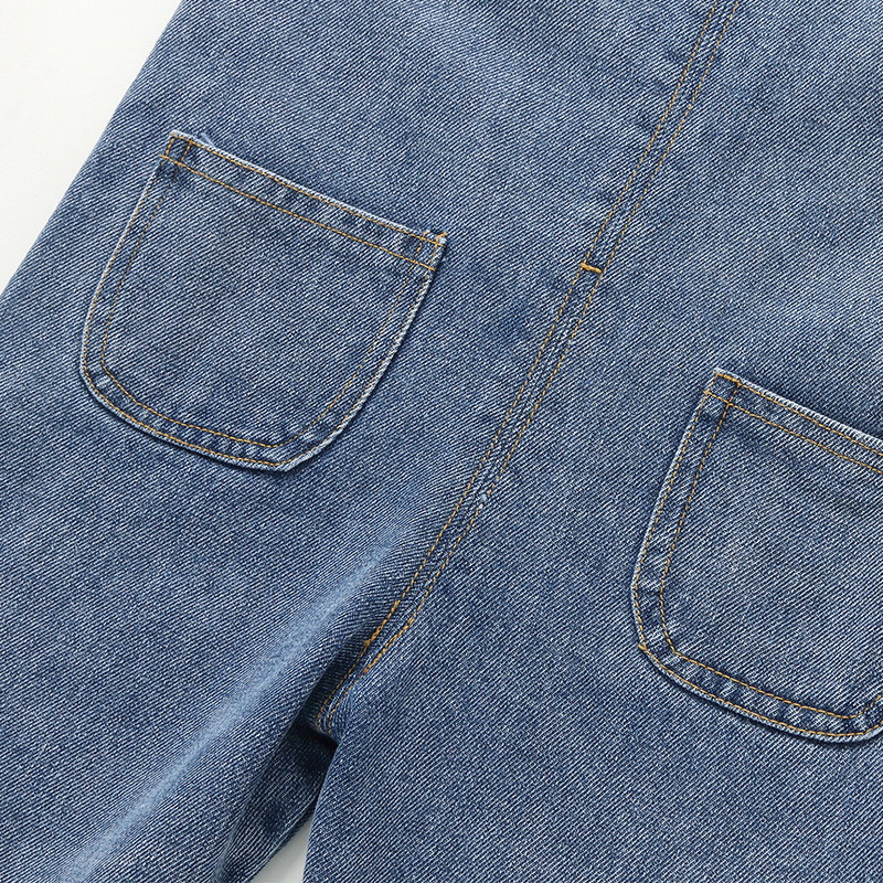 Baby's Denim Sling Pants Spring and Autumn Baby 0-3 Years Old Western Style Fashion Pants Boy's Cute Trousers Spring Korean Style