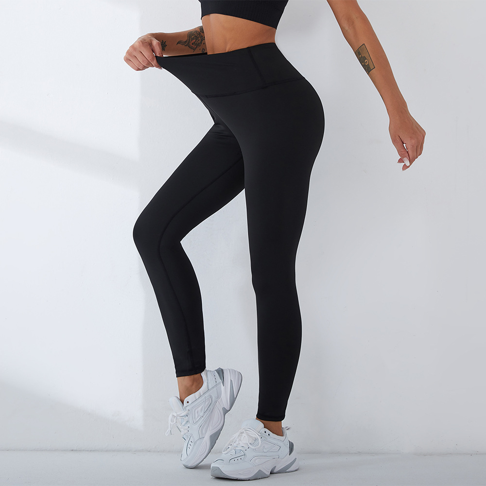 2022 European and American New Yoga Pants Women's Cross-border Slimming High Waist Fitness Pants Running Sports Pants Tight High Elastic Leggings