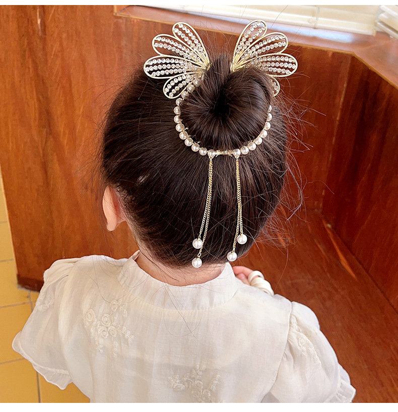 Super fairy Camellia tassel hairpin female high-grade sense back Head Ball head updo artifact temperament hair clip headdress summer_voghion.com