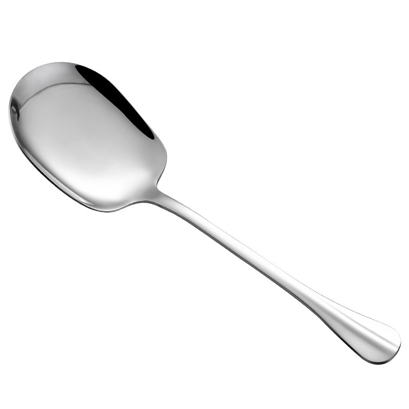 Stainless Steel Hotel Public Spoon Service Spoon Household Club Self-service Spoon Thickened Dining Room Dishing Spoon Large Spoon