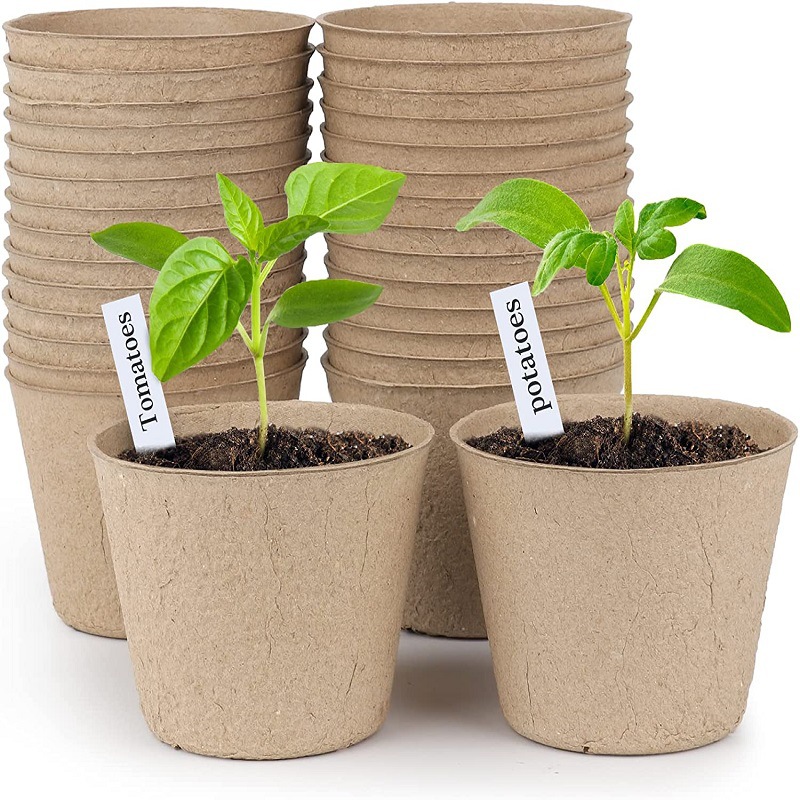 Cross-border Seed Startup Plate Degradable Seedling Bowl Pulp Seedling Cup Plant Pot Seed Germination Planting Tools