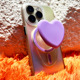 Heart-shaped purple bracket
