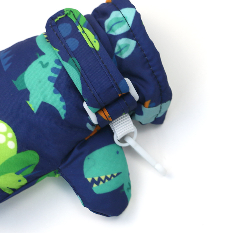 New cross-border children's gloves cartoon printing waterproof fabric velvet padded baby gloves autumn and winter baby gloves