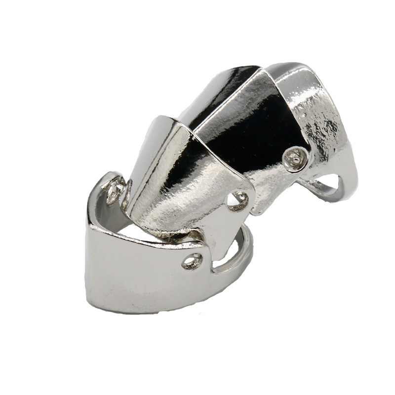 Factory Direct supply European and American fashion punk style joint ring metal texture armor finger movable ring bracelet