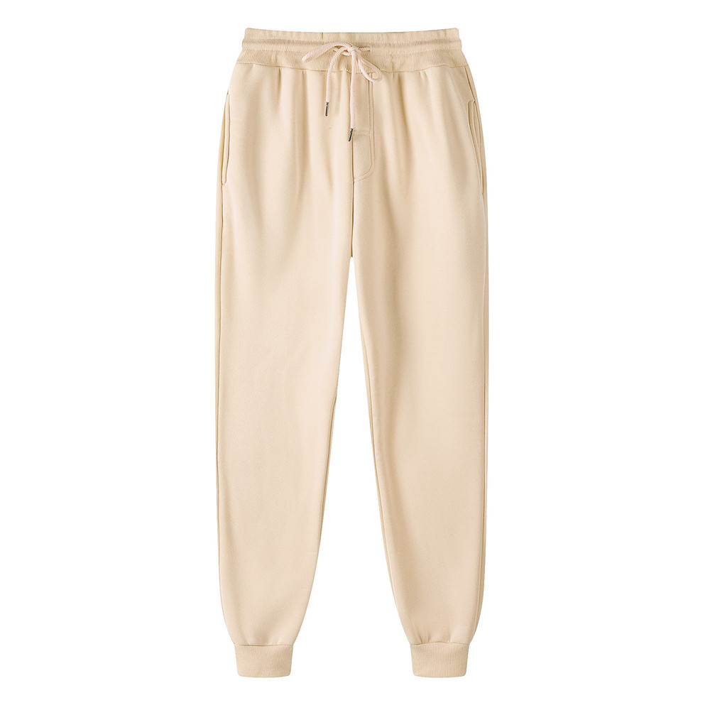Factory wholesale 220 grams of fabric solid color light version of the fleece-lined pants European code tide brand men's and women's autumn and winter pants explosions P