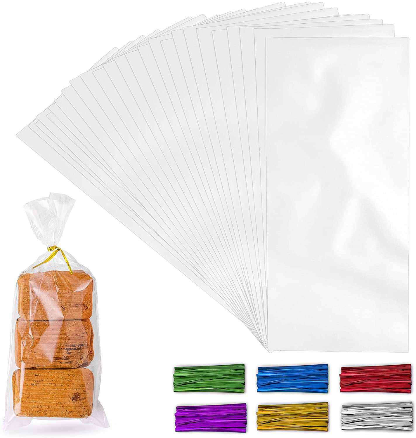 Cellophane bag cookie bag for packing pretzel candy gift transparent plastic bag delicious bag