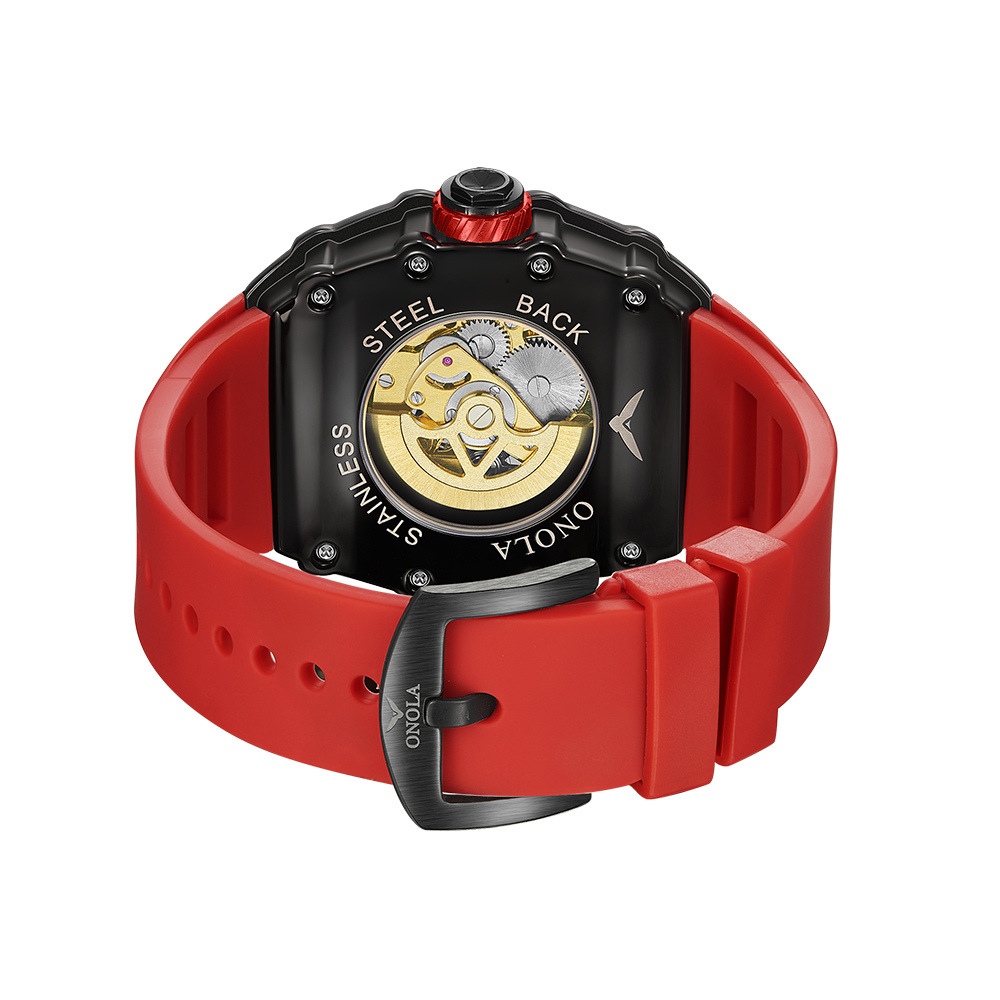 Fashion Aolona/ONOLA Live Explosions Rudder Flywheel Hollow Automatic Men's Mechanical Watch Waterproof