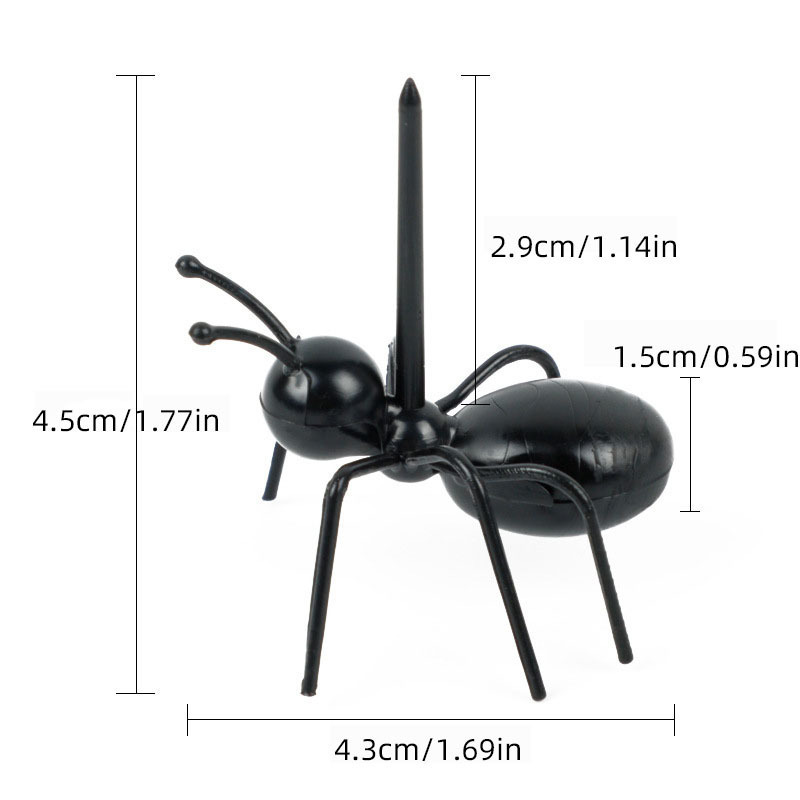 12PCs ant moving fruit fork horse Ant toothpick lunch sign party series cake snack fork fruit sign