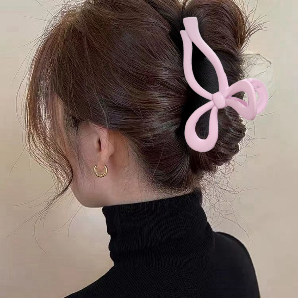 new large bow back shark clip simple updo clip hair accessories for women
