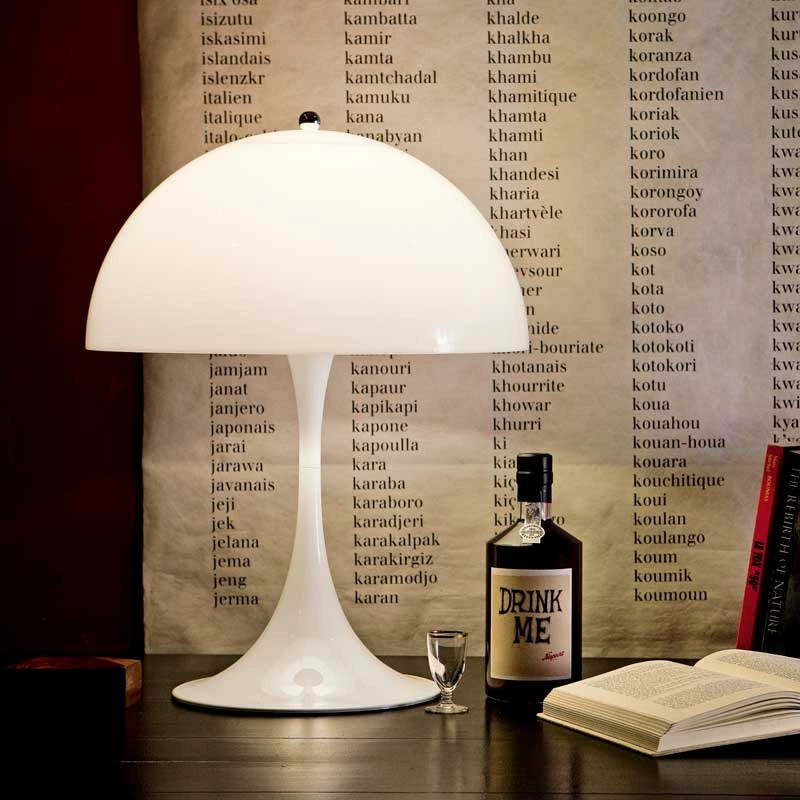 Nordic Simple Creative Danish Middle Ancient Bedroom Bedside Table Lamp Amazon Cross-border Study Room Homestay Mushroom Decorative Lamp