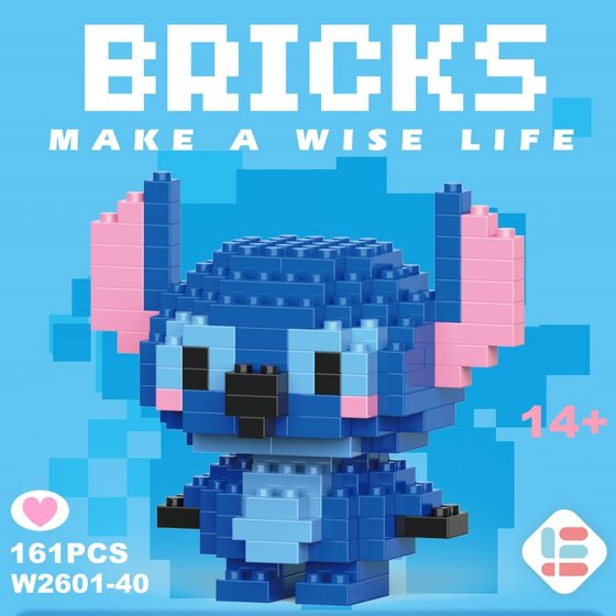 Cute cartoon animation girl puzzle assembled micro diamond small particles building blocks puzzle children's gift wholesale stall