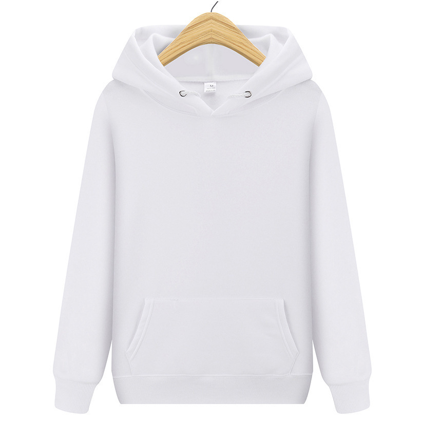 Factory spring and autumn fashion solid color hooded sports sweater casual lovers pullover sweater wholesale can add logo