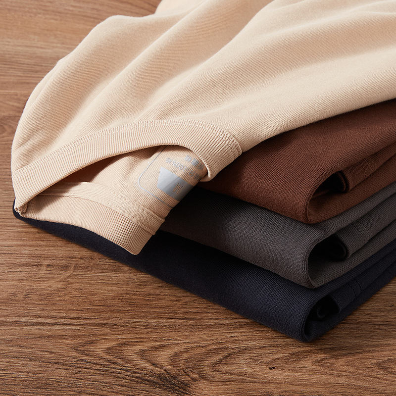 300g Ami Kaji combed cotton heavy T-shirt men's round neck short sleeve bottoming shirt basic Tide brand a generation of hair