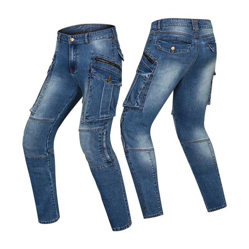 MOTO LANG Motorcycle Riding Jeans Knight Equipment High Bullet Anti-Shatter Motorcycle Travel Pants for Men and Women