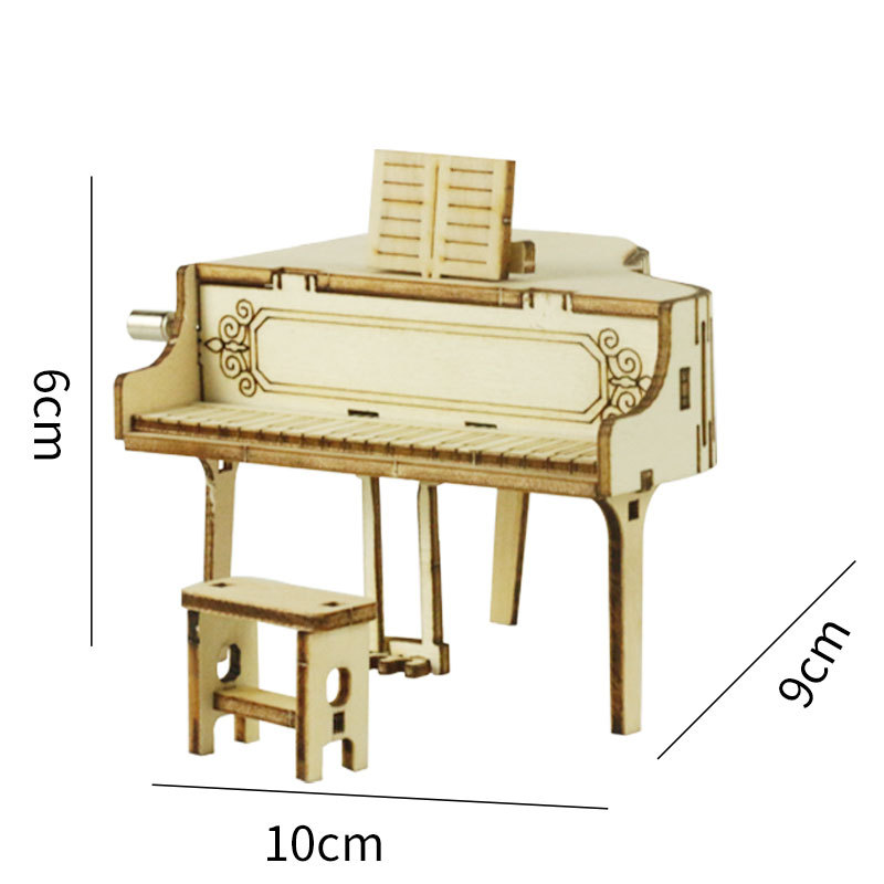 Teacher's Day Assembled Gift Children's diy Piano Music Box Music Box Wooden Creative Handmade for Teachers
