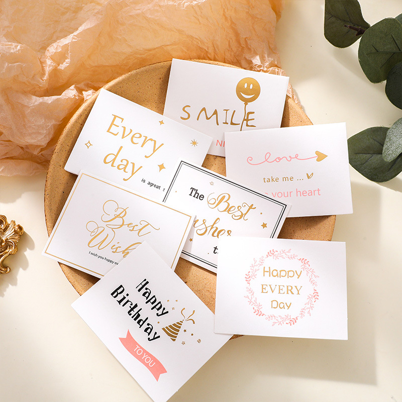 New Christmas Birthday Greeting Card Bronzing New Year Greeting Card 2021 Enterprise Employee Birthday Wholesale logo