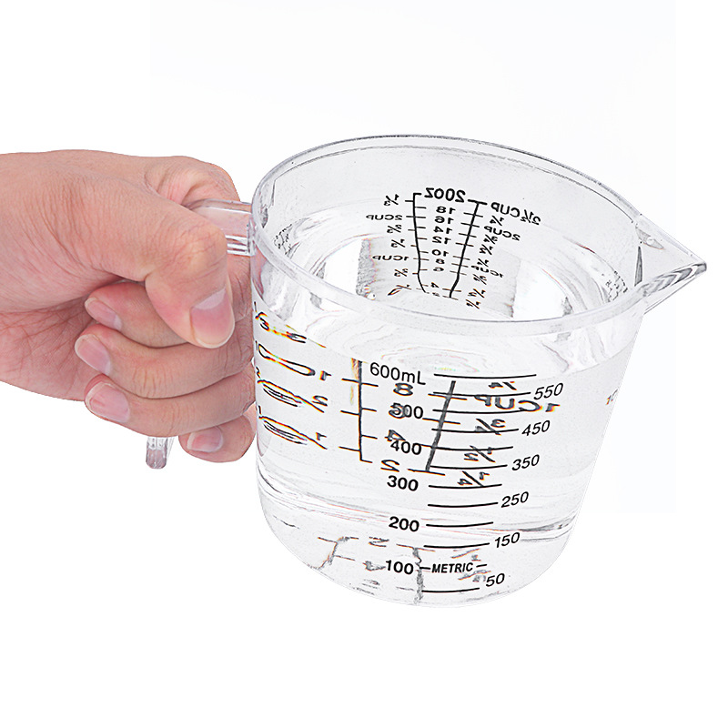 Baking tools 150/300/600/1000ml transparent measuring cylinder PS scale thickened kitchen plastic measuring cup
