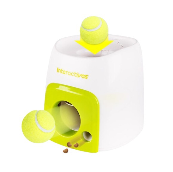 all for paws AFP dog tennis food reward machine 3201 interactive smart feeder