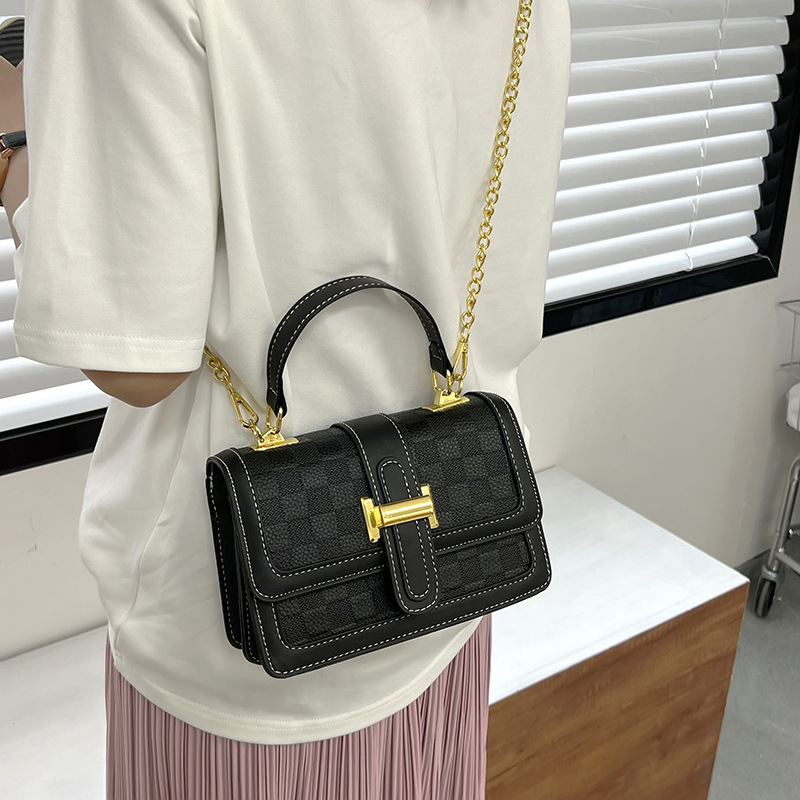 Women's Summer New Style Korean Fashion Simple Single Shoulder Slant Cross Casual Small Square Bag Trendy Handbag