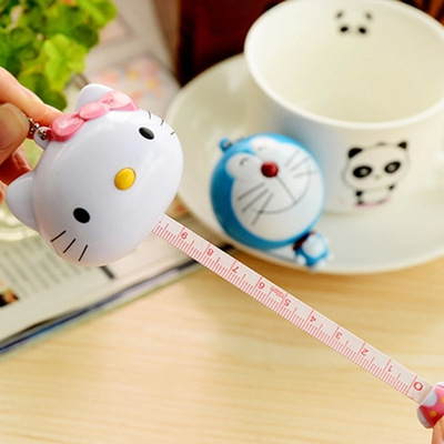 Cartoon tape measure mini soft tape measure small portable cute buckle children primary school stationery soft ruler measuring circumference