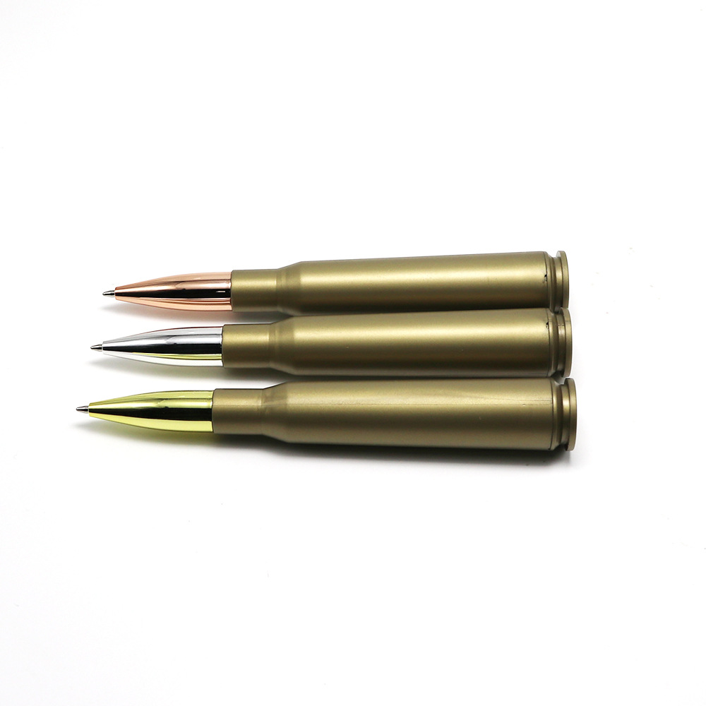 Creative bullet shape ballpoint pen simulation bullet weapon advertising pen student toy twist twist ball pen