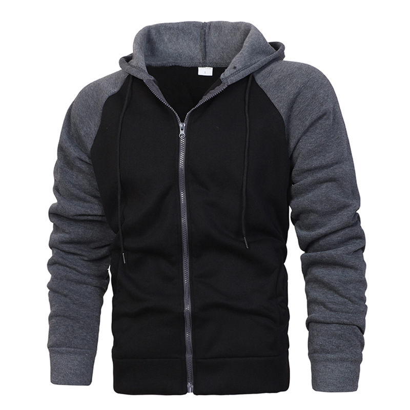 Cross-border new coat autumn and winter European and American men's color matching fashion raglan sleeve sweater men's casual sports top