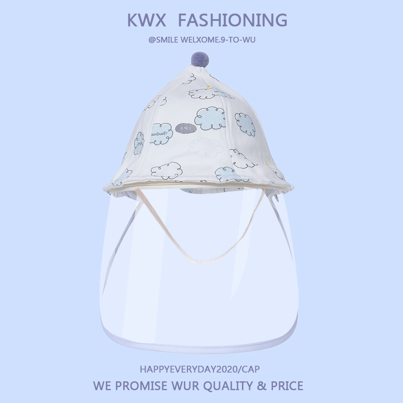 Babymütze Frühling und Herbst, dünne reine Baumwolle, süße, supersüße Fischermütze, Anti-Tröpfchen-Schutzkappe für Neugeborene_voghion.com