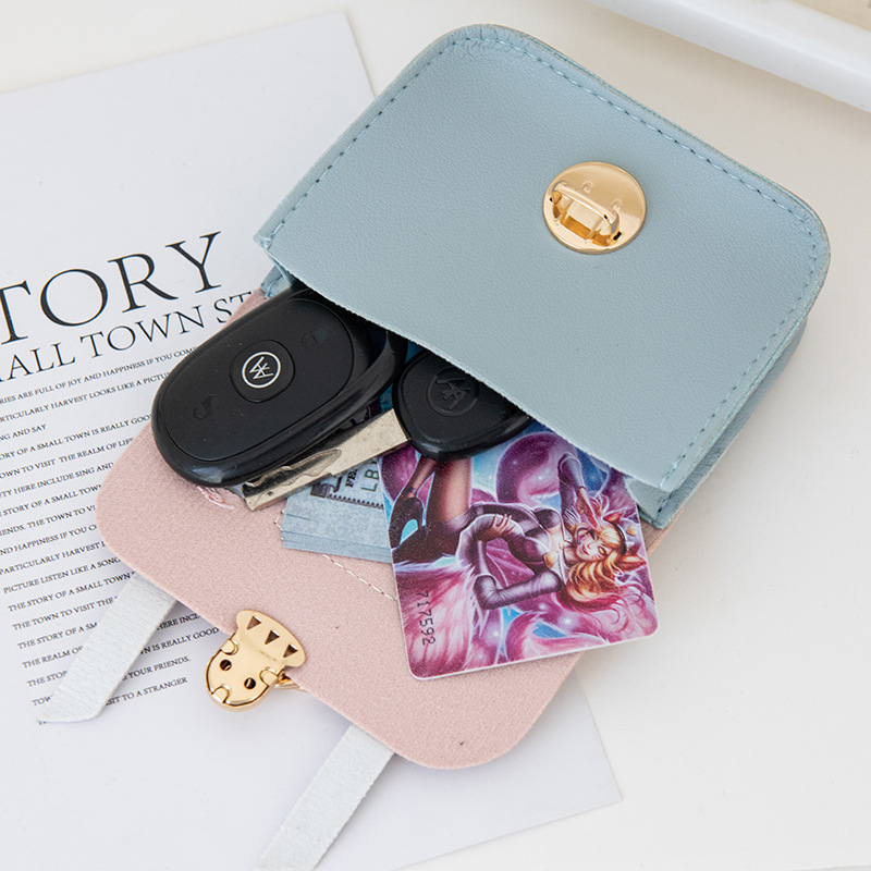 Coin purse wholesale cute female creative mini bag cover lock coin bag keychain pendant small wallet