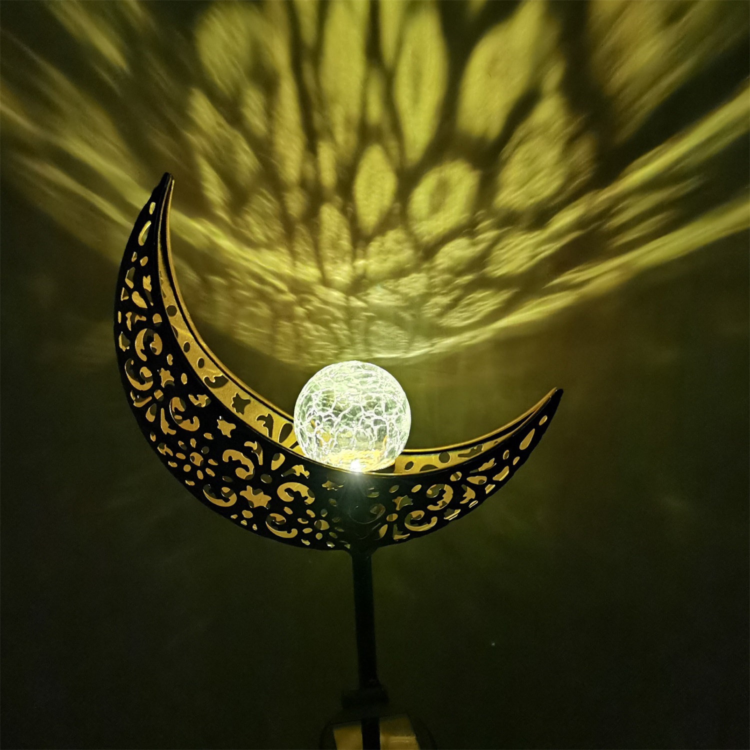 Amazon solar Iron Moon floor insert light outdoor waterproof garden decoration LED garden landscape lawn light