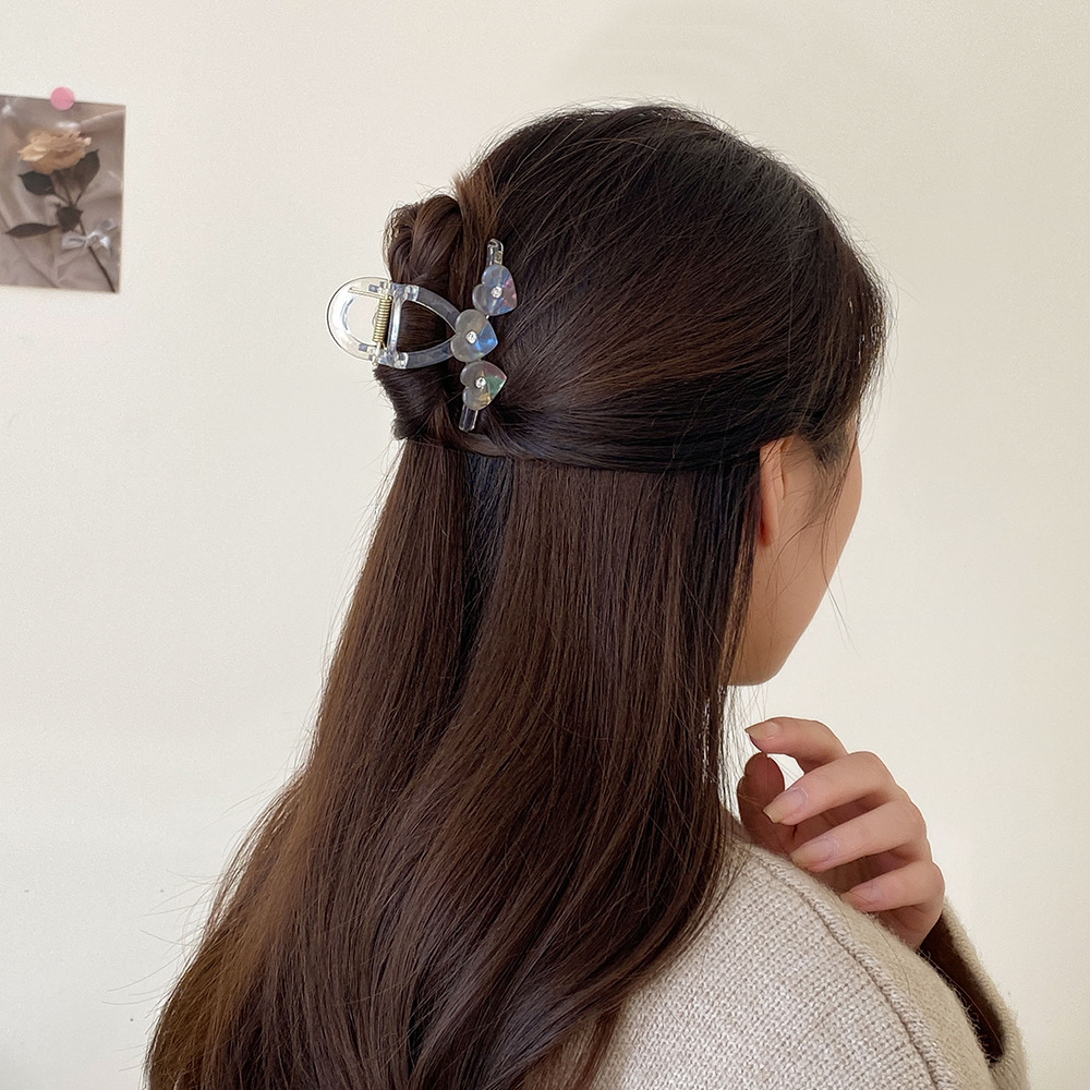 Fermaglio per capelli trasparente a forma di squalo con forcina a forma di diamante, forcina dolce a forma di piastra media, forcina carina per bambini, accessori per capelli_voghion.com