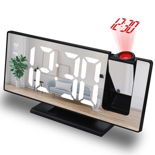 Cross-border hot sale LED projection clock desktop children's electronic clock multi-function calendar student alarm clock factory