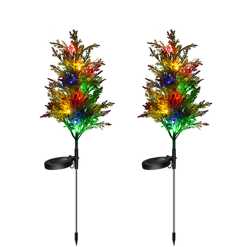 Solar Christmas holiday decorative lights colorful Christmas tree garden ground Lawn Lights outdoor atmosphere lights landscape lights