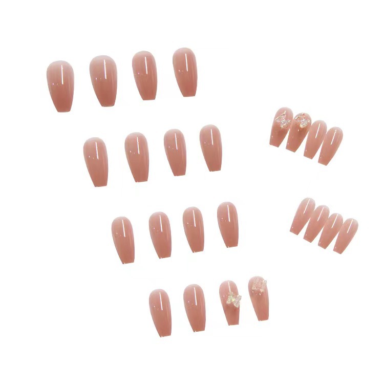 Wear nail drill small fresh three-dimensional pattern love bow nail patch nail wear nail finished products wholesale