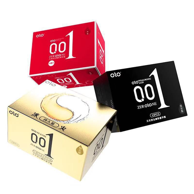 OLO Hyaluronic Acid Condom 10 Pack Male Goddess Ice Fire Condom Hotel Adult Sex Products Fun