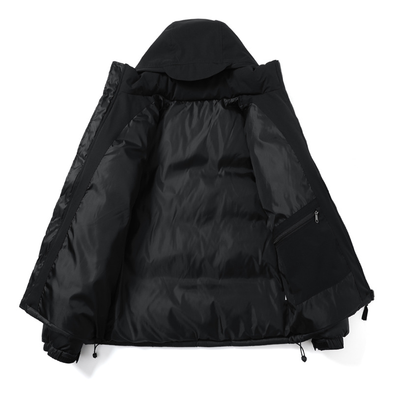 Winter New hooded cotton-padded coat couple's windproof thickened warm warm warm coat fashionable trendy loose cotton-padded coat