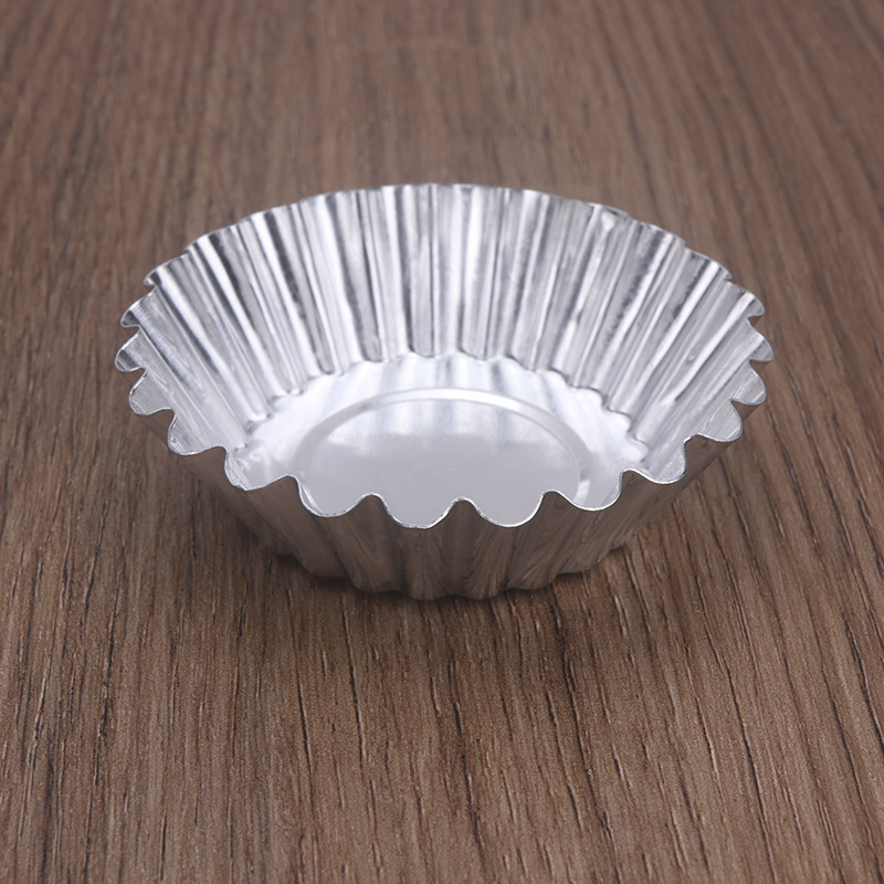 Baking tools egg tart mold chrysanthemum cup coconut round cake mold aluminum thickened lace egg Tower