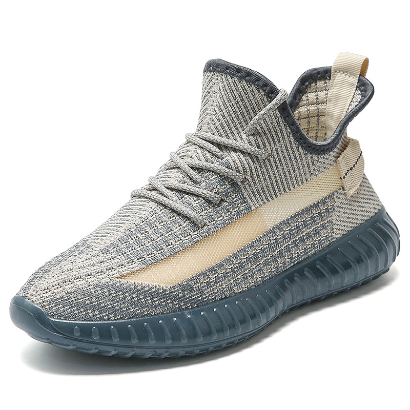 Popular breathable flying woven casual coconut shoes 350 men's and women's same style couple shoes quality men's shoes cover women's sneaker