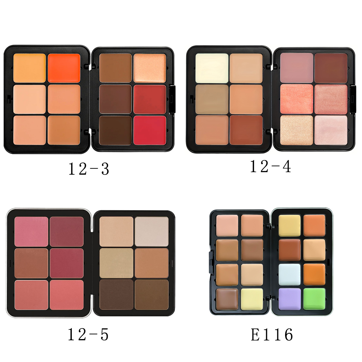 Cross Border TEMU Amazon Explosions 12 Color Blush Plate Matte Pearlescent High Gloss Multicolor Rouge Cream Plate Concealer Plate