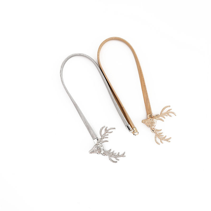 Window decoration source manufacturers personality creative antlers autumn leaf curtain buckle installation-free hook-free window accessories