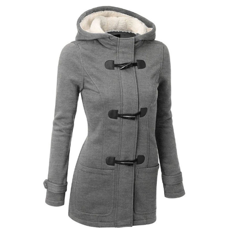 2018 Women's autumn and winter New coat duffle coat women's thickened long hooded jacket cotton-padded coat for women