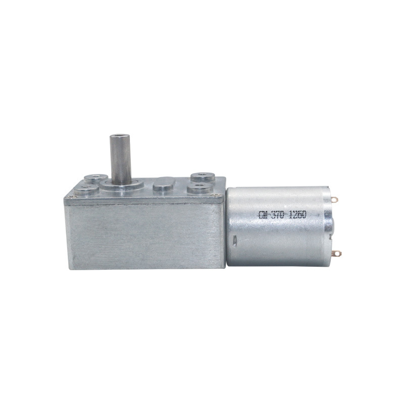 JGY370 high torque motor self-locking power wheel turbine worm 24v DC gear motor 12V low speed motor