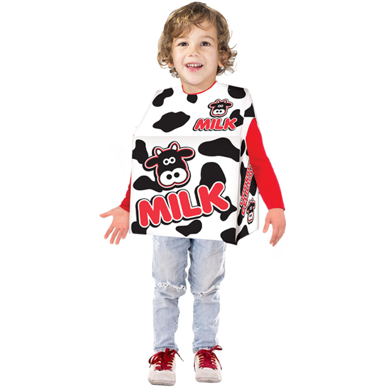 Halloween Adult Funny Food Play Costume cosplay Milk Box Fun Play Game Stage Dress