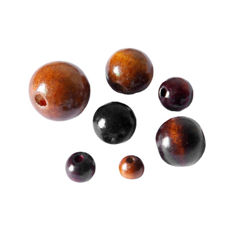 He Mu beads loose beads diy He Mu beads large and small holes 6mm handmade car cushion with beads beaded wood beads loose beads