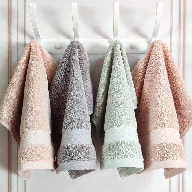 Amy Cotton Towel Hand Towel Cotton Square Towel Children's Face Towel Absorbent Soft Hair-free Simple Light Luxury