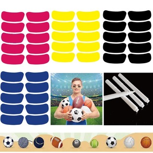 10 stickers color pvc adhesive sports eye stickers black blue yellow pink erasable eye stickers fans face stickers
